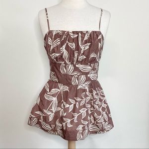 Plenty by Tracy brown floral silk blend top 8